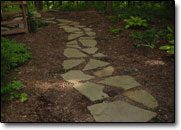 Flagstone walkway.