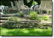 small garden retaining wall stone.