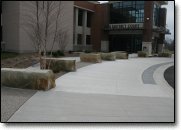 Natural stone blocks.
