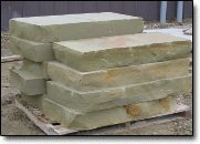 Split natural stone steps.