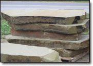 Split natural stone steps.