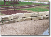 Two-man stackable wall stone.