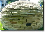 Natural stone veneer.